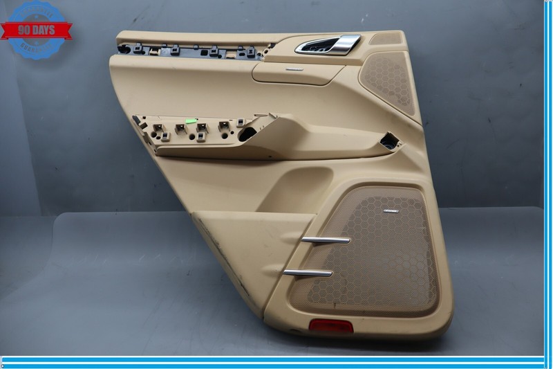 11-17 Porsche Cayenne 958 Rear Left Side Interior Door Panel Trim Beige Oem