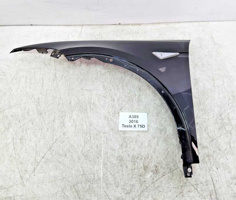 ✅ 16-20 OEM Tesla Model X Front Left Driver Fender Panel Shell Black PBSB NOTE*