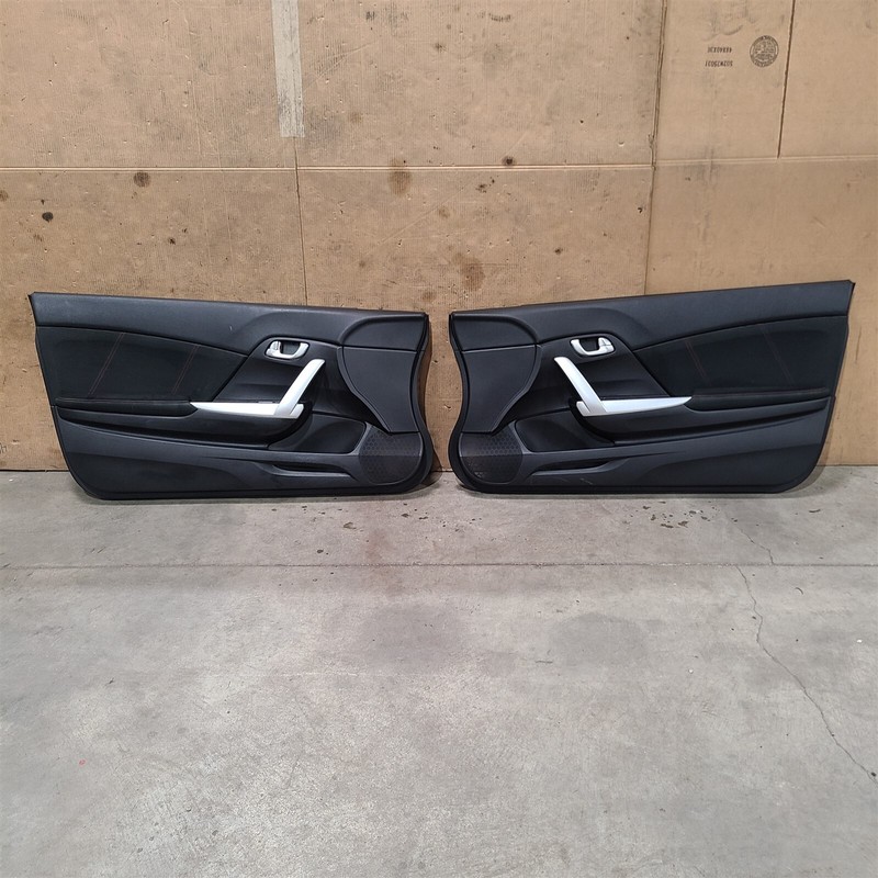 12-15 Honda Civic Si Coupe Interior Door Trim Panel Set Panels Aa7391