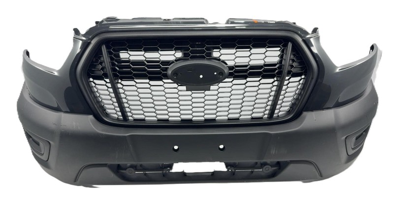 2020-2024 Ford Transit Front Lithium Gray Bumper Assembly W/o Camera Fog Sensor