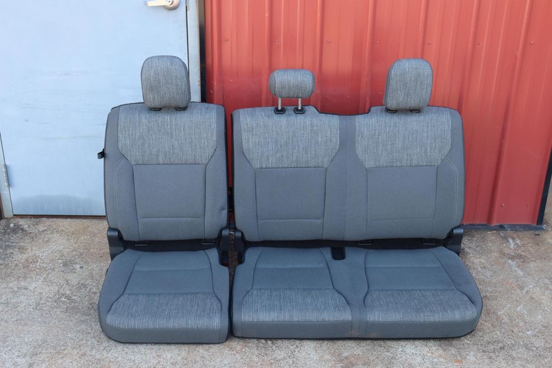 2021 FORD PICKUP F150 CREW REAR SECOND ROW SEAT COMPLETE GRAY CLOTH OEM