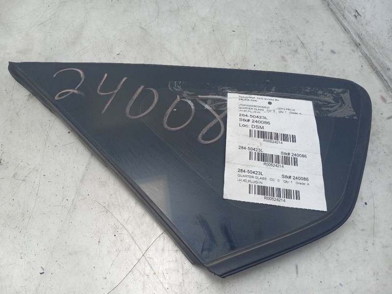 10 11 12 13 14 15 TOYOTA PRIUS PLUG-IN DRIVER LEFT QUARTER GLASS 62720-47031