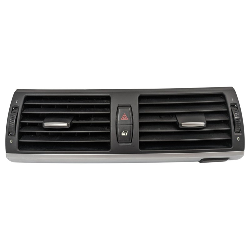 2010-2013 BMW X5 E70 CENTER DASH HVAC AC AIR VENT GRILLE W/ HAZARD SWITCH OEM