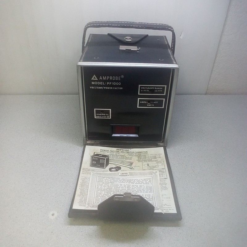 AMPROBE Power Factor, Voltmeter, Ammeter, Model: PF1000 - TESTED, Mint*