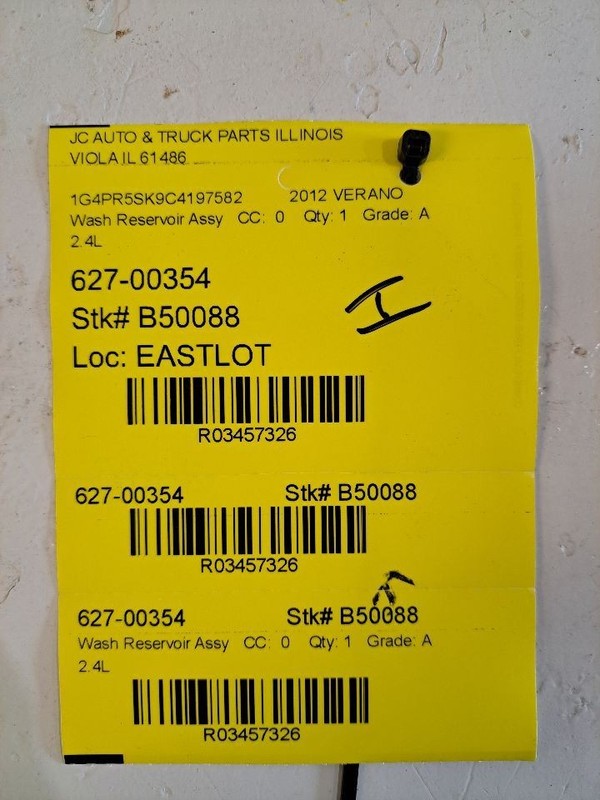 Wash Reservoir Fits 12-13 VERANO 3457326