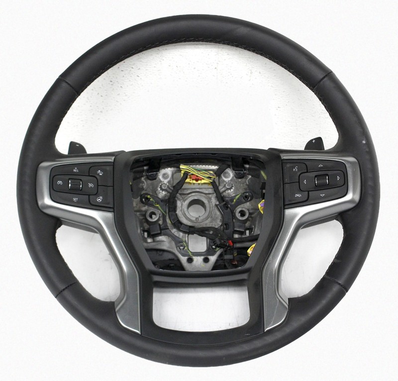 OEM Steering Wheel For GMC Sierra, Chevy Silverado Black Leather 87821725