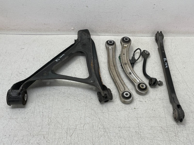 11-18 Porsche Cayenne Rear Left Driver Upper Lower Control Arm Set AWD 1419 OEM
