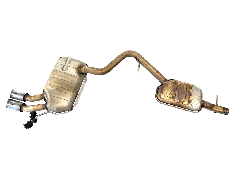 📌 2015 - 2018 AUDI Q3 8U 2.0L REAR EXHAUST MUFFLER RESONATOR PIPE W/ TIPS OEM