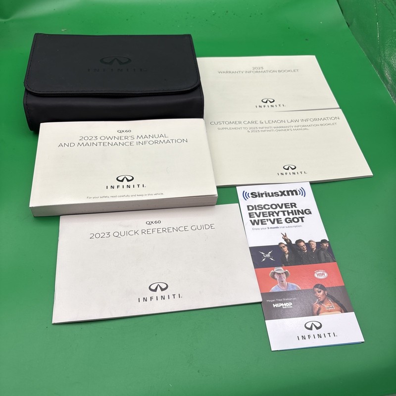 2023 Infiniti QX60 Owners Manual Quick Reference Guide With Case