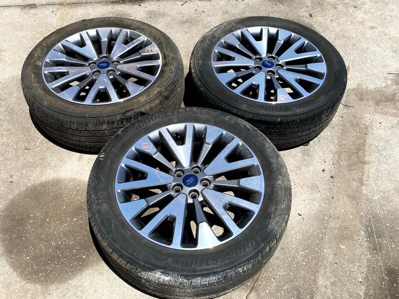 20-25 FORD ESCAPE 19" x 7" WHEEL RIMS 10259 MACHINED SILVER W/ TIRES SET 3 OEM