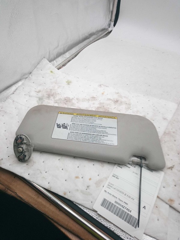 2013 Toyota Corolla Silver Sun Visor Left Side OEM 34317 Used 128k Miles