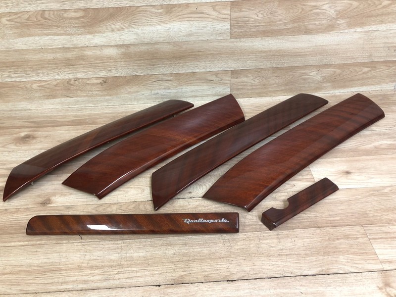 MASERATI QUATTROPORTE M139 OEM FRONT DASH AND DOOR PANEL WOOD TRIM SET 03-08