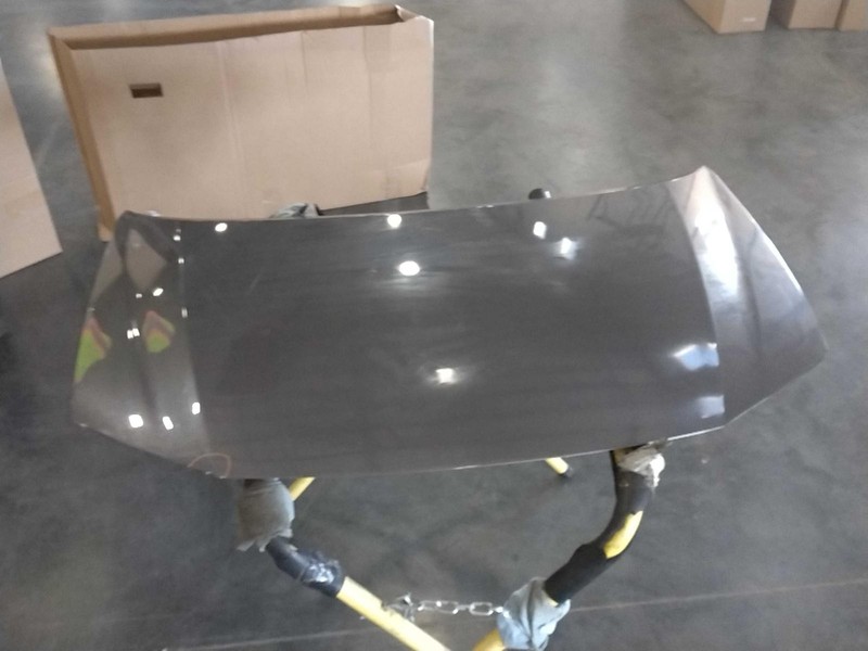 2015 Honda Civic OEM Grey Hood Panel - Used, Deep Dent & Scratches