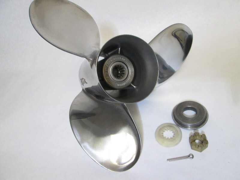 Stainless Steel 19 Pitch Prop Evinrude Johnson 75-140HP Right Hand With Hardware