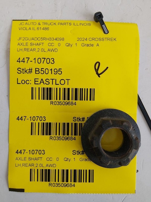 Axle Shaft Rear Axle Gasoline CVT Fits 18-23 XV CROSSTREK 3509684