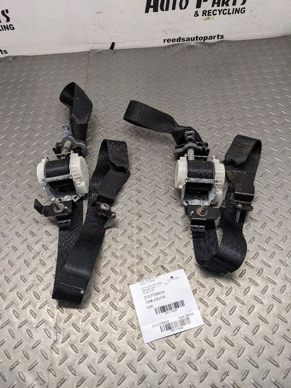 2008-2016 FORD F250 F350 F450 BLACK REAR OUTER SEAT BELTS USED OEM 1174048