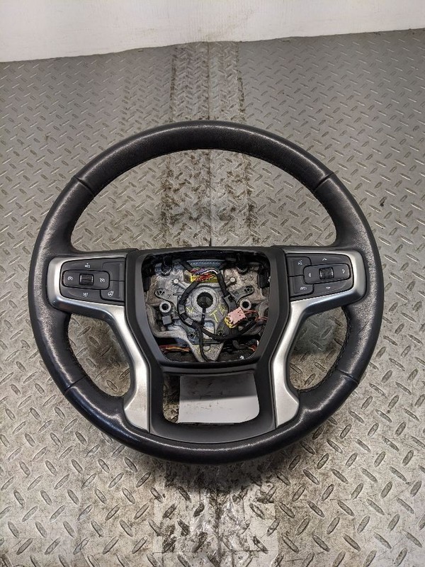 2019-2022 Chevy Silverado 1500 Heated Black Leather Steering Wheel OEM 1 1193831