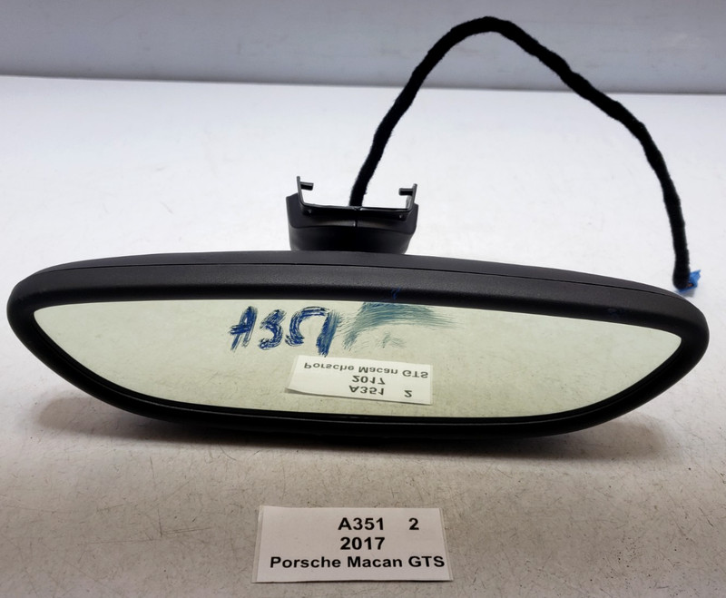 ✅ 2015-2019 OEM Porsche Macan GTS 95B Interior Rear View Mirror Black 34k