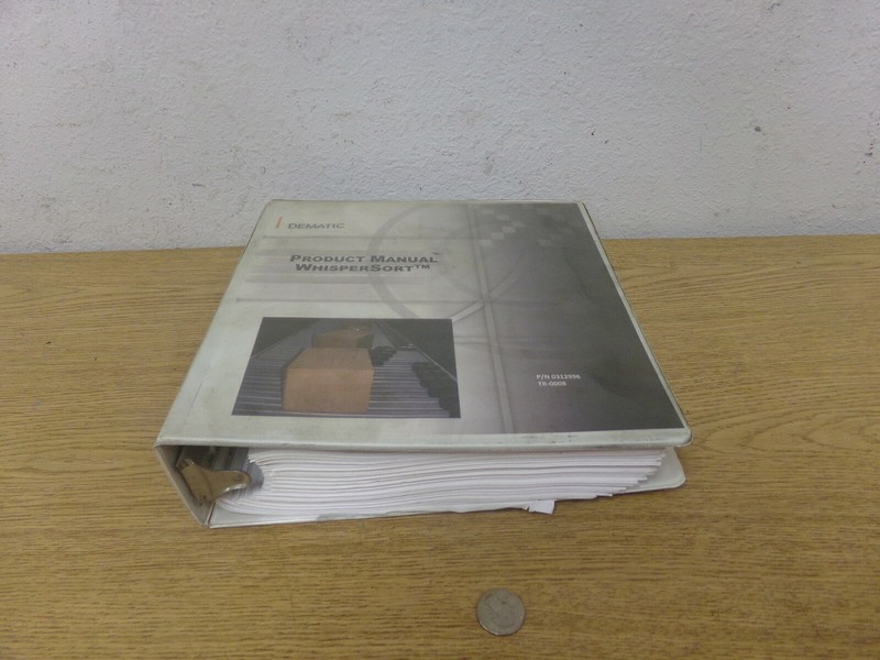 Dematic 0312996 Product Manual TR-0008 w/ Disc *FREE SHIPPING*
