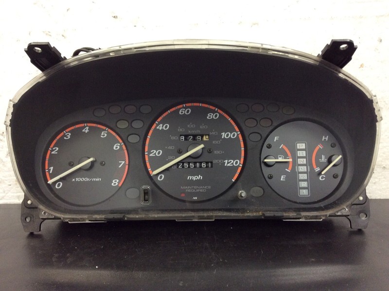 97-98 Honda CR-V AT ABS Instrument Cluster Speedo Tacho Meter Gauges 255k OEM