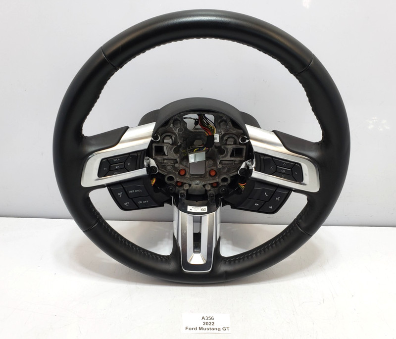 ✅ 19-23 OEM Ford Mustang GT Steering Wheel Leather Black W/ Switch 7k