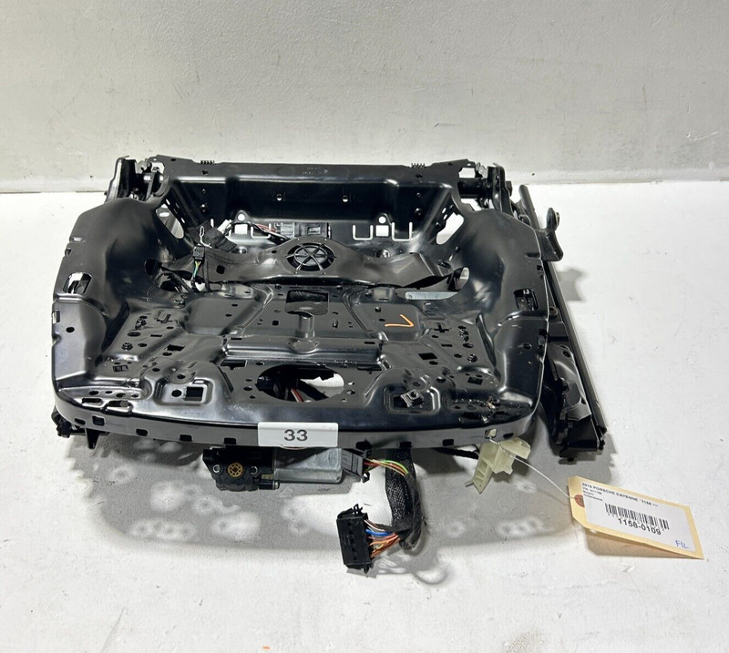 2016 Porsche Cayenne Front Driver Seat Back Frame W/ Blower, Harness, Motor OEM