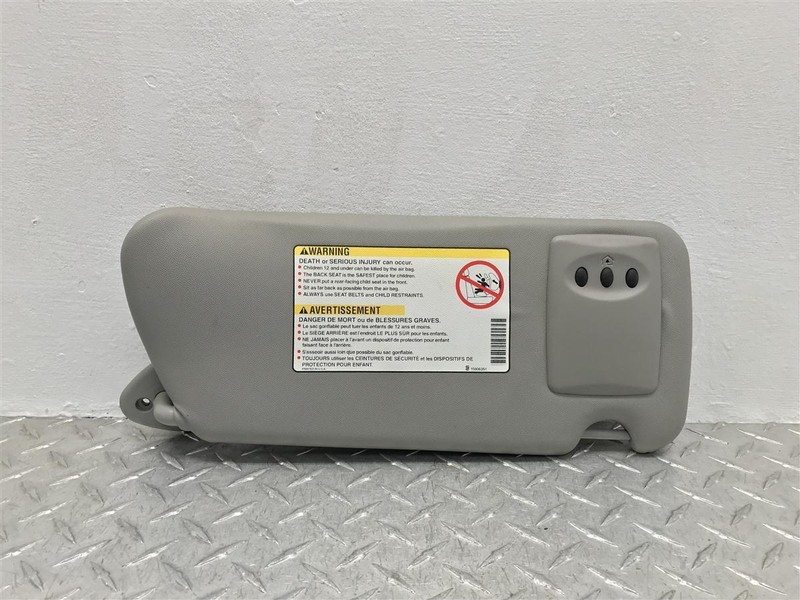 04 05 06 CADILLAC SRX DRIVER GREY VINYL SUN VISOR OEM 25756063