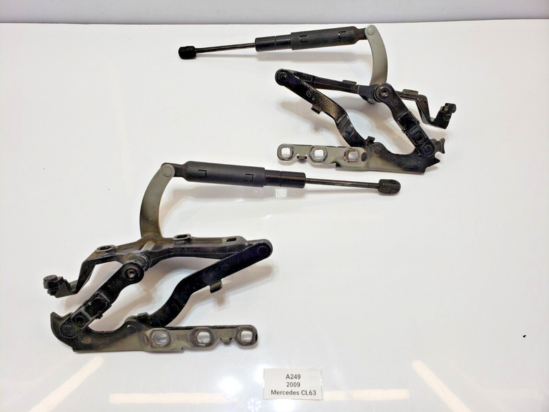 ✅ 2007-2014 OEM Mercedes C216 CL550 Front Left Right Side Hood Hinge Black SET