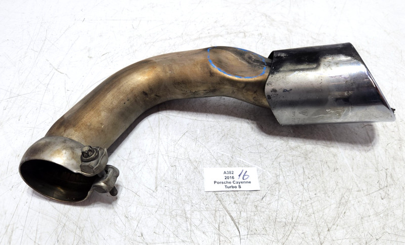 ✅ 15-18 OEM Porsche Cayenne S 958 Rear Left Driver Side Exhaust Muffler Pipe