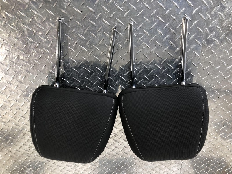 2012-2014 Ford Focus Front Black Cloth Headrest Set Pair OEM CLEAN