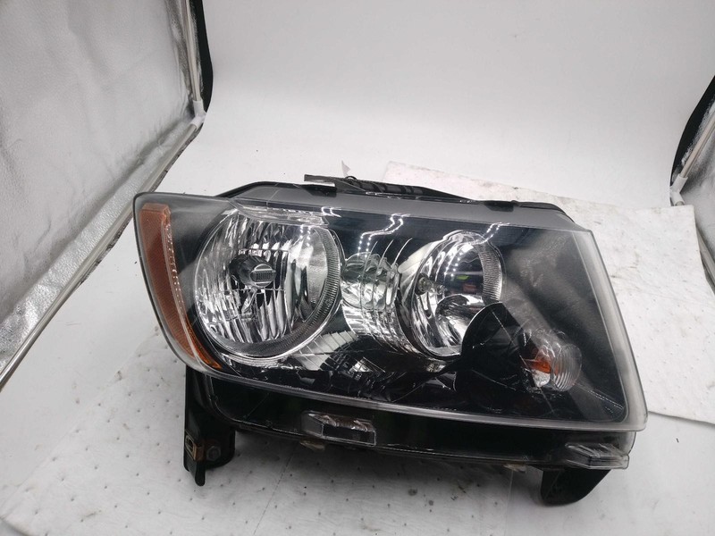 Used Right Headlight Assembly fits: 2017 Jeep Compass black bezel Right Grade A