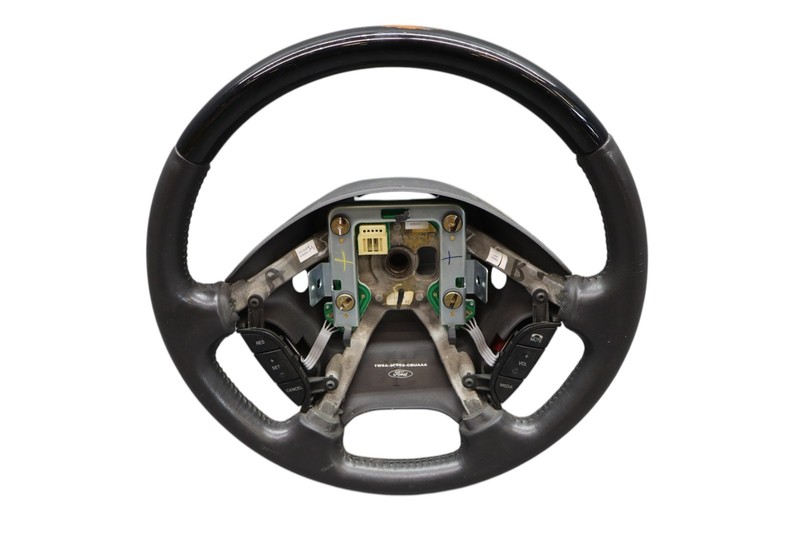 02-05 Ford Thunderbird Steering Wheel Wood Black W/ Buttons Oem