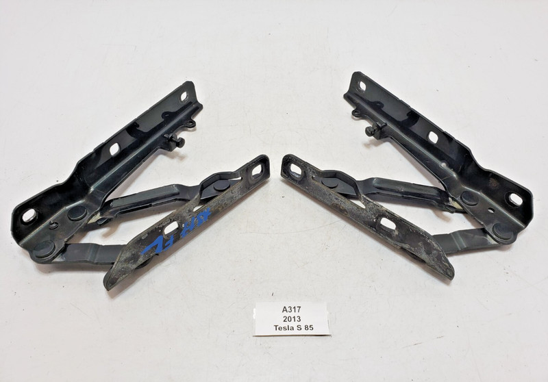 ✅ 12-20 OEM Tesla Model S Front Left Right Active Hood Hinge Bracket Green SET