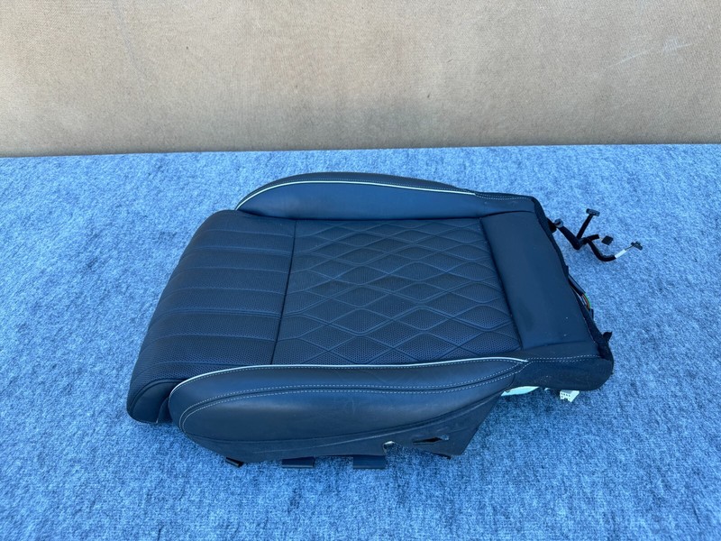 GENESIS G70 2019-2025 OEM FRONT LEFT DRIVER LOWER SEAT SKIN (WHITE STITCHING)
