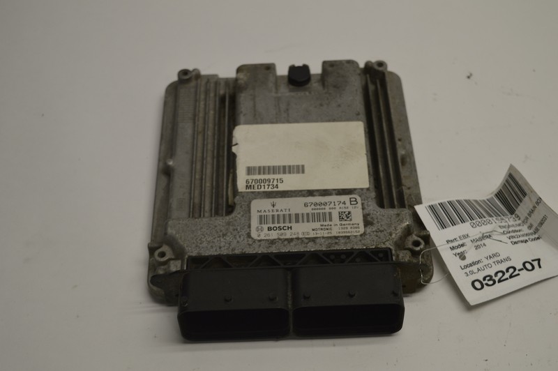 2014-2017 MASERATI QUATTROPORTE S Q4 3.0L ECM ENGINE COMPUTER MODULE BRAIN OEM