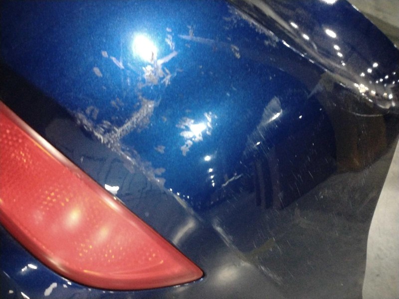 2016 Hyundai Accent Blue Bumper Assembly OEM Used Light Scratches 47k Miles