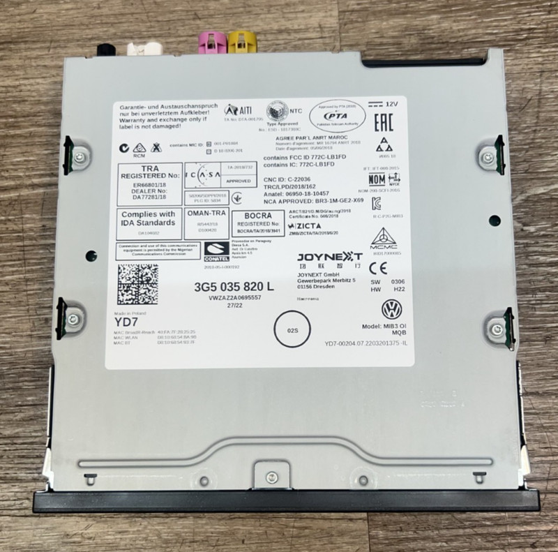 Volkswagen Control Unit OEM PART# 3G5 035 820 L