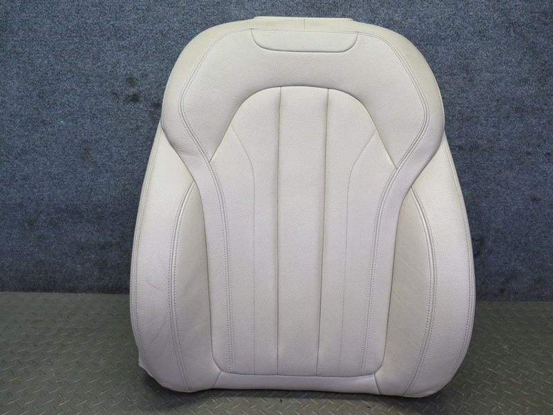 2014-2018 BMW F15 X5 FRONT RIGHT SEAT UPPER BACKREST LEATHER CUSHION BEIGE