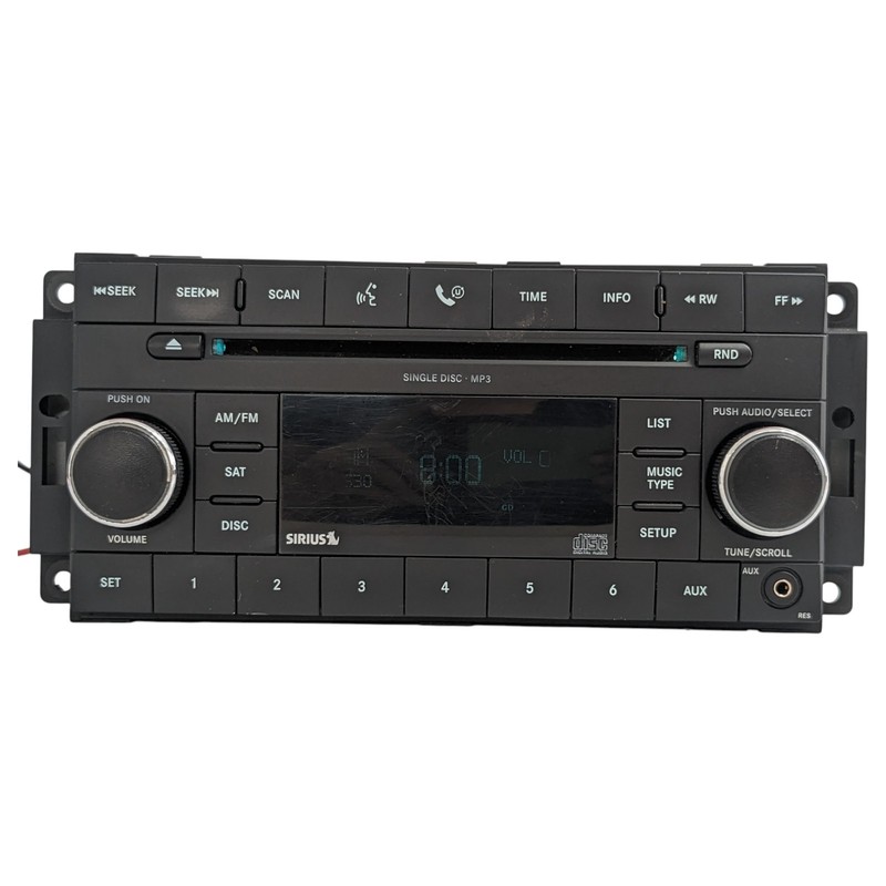 07-12 CHRYSLER DODGE JEEP Radio CD MP3 Player AUX Sirius Uconnect RES LOW SPEED