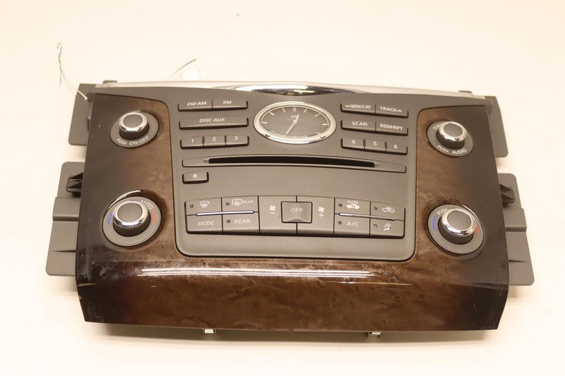 2011-2013 INFINITI QX56 DASH RADIO MEDIA CLOCK & CLIMATE HEAT CONTROL PANEL OEM