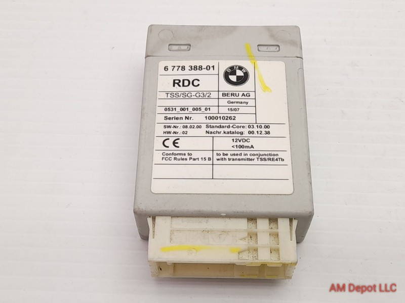 2007 BMW 335i 335xi 328xi 328i E93 Convertible TPMS RDC Control Module 6785280