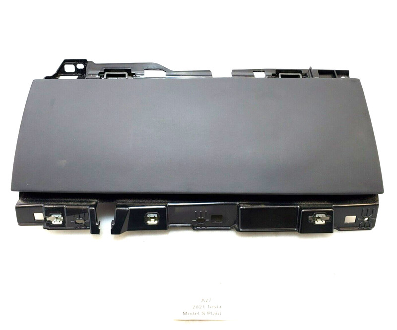 ✅ 21-23 OEM Tesla Model S Plaid Glove Box Storage Compartment Black Assy NOTE*
