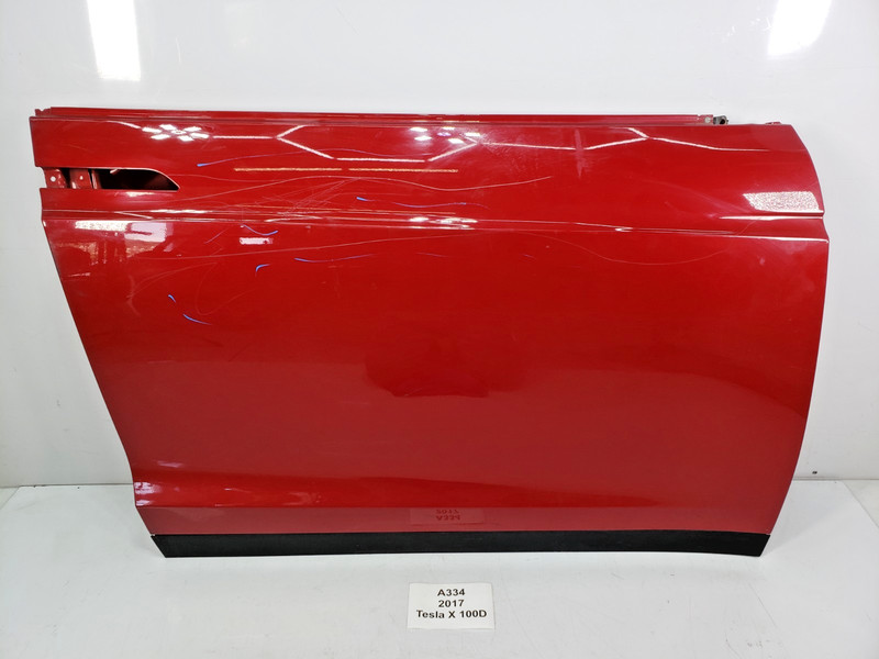 ✅ 16-20 OEM Tesla Model X Front Right Passenger Door Shell Panel Red PPMR NOTE*