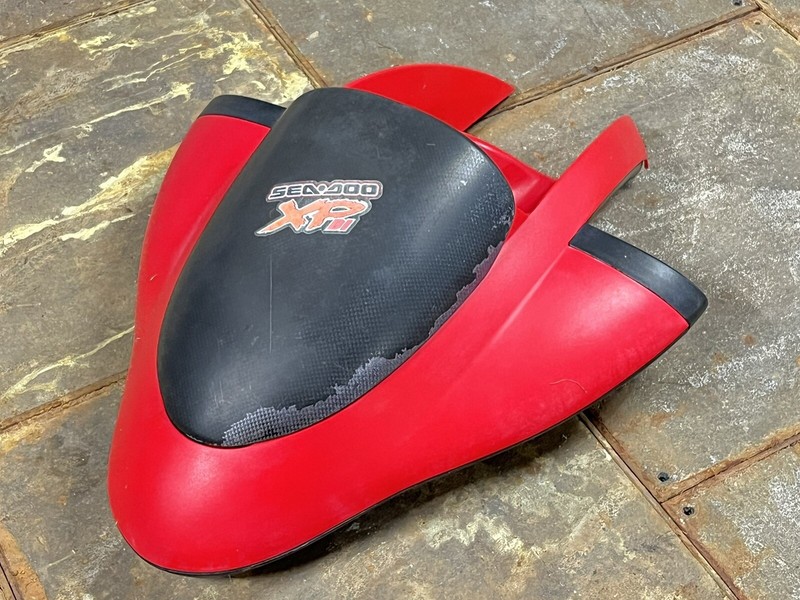 02 SeaDoo XP DI Front Hood Storage Lid Door Cover Cowl Mirror Red Compartment