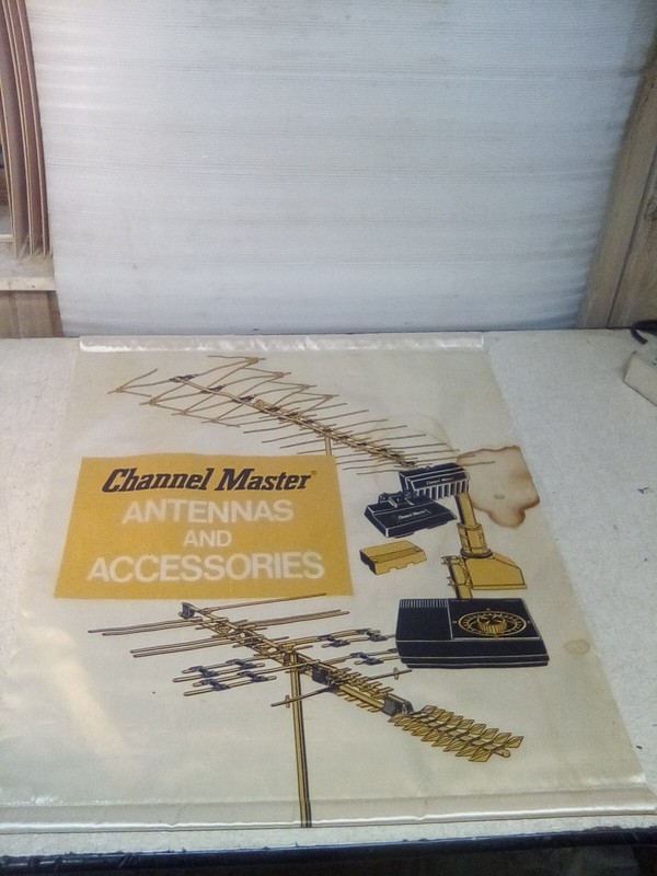 Vintage Hollywood Banners Fabric Channel Masters Antennas And Accessories Sign