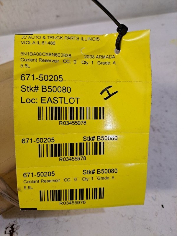 Coolant Reservoir Fits 04-15 ARMADA 3455978