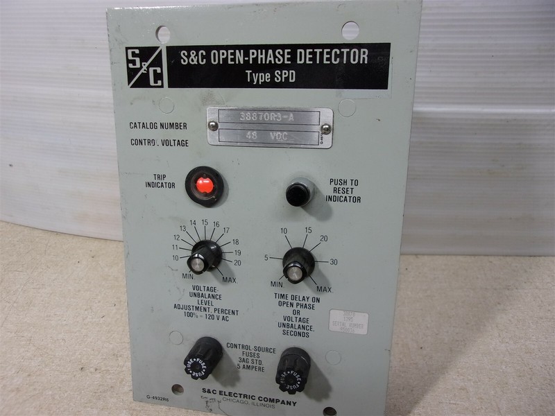 S&C Open Phase Detector Type SPD 38870R3-A *FREE SHIPPING*