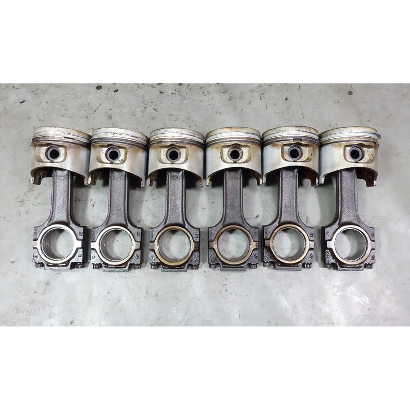 1982-1987 BMW M20 ETA E30 325e 528e Piston 130mm Connecting Rod Set of 6 OEM