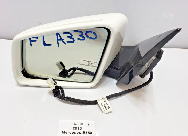 ✅ 10-13 OEM Mercedes W212 E350 Front Left Driver Rear View Mirror White 149U