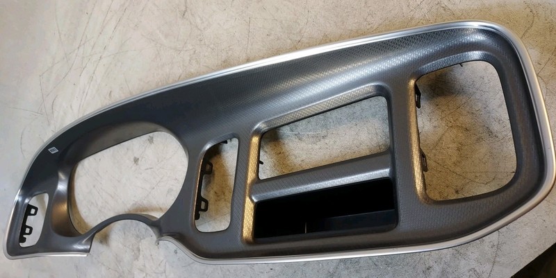 2011-14 Dodge Charger Dash Radio Speedometer Carbon Fiber Trim Bezel Gray OEM